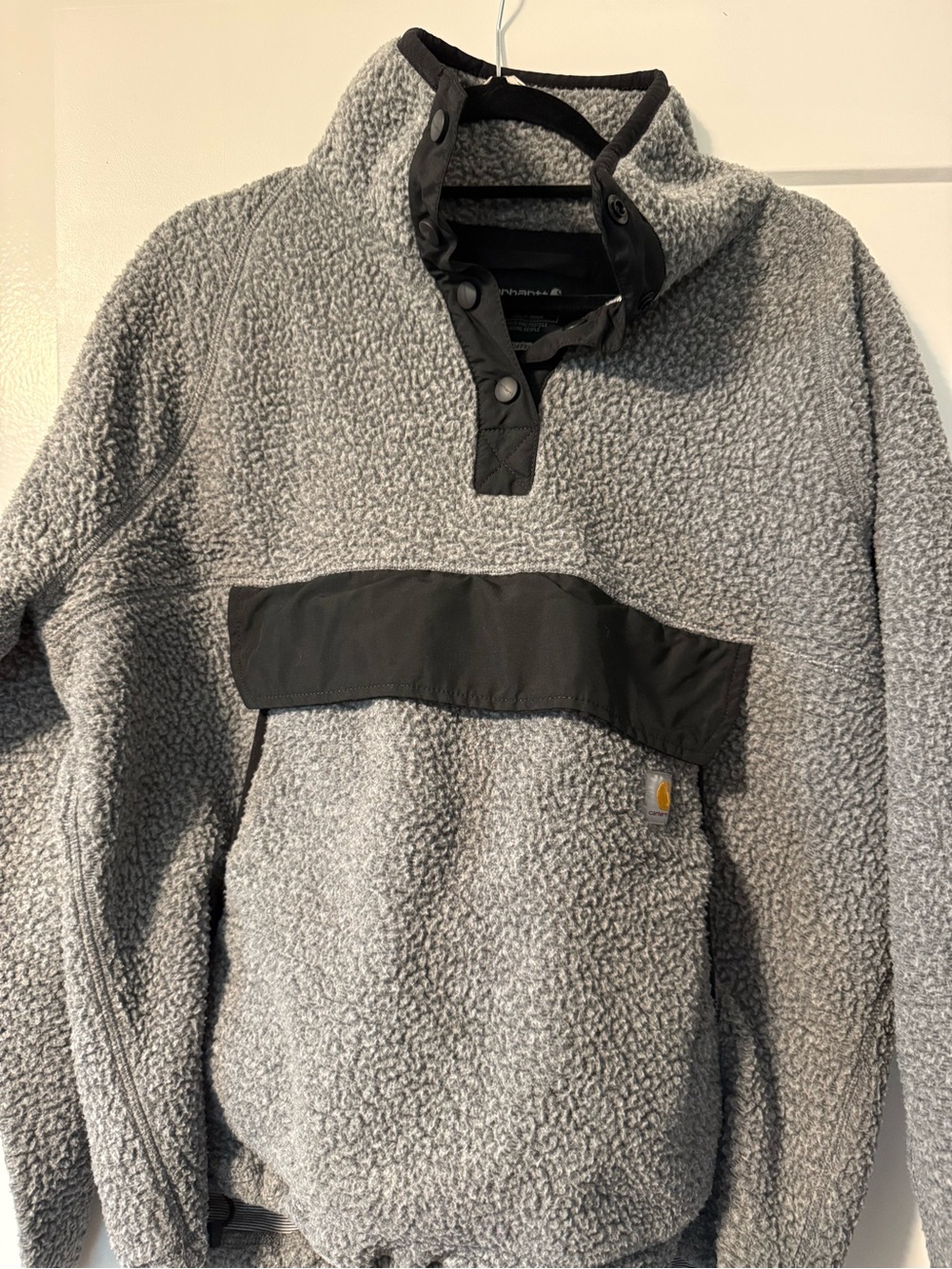 Carhartt Women’s Gray Sherpa Pullover with Black Trim